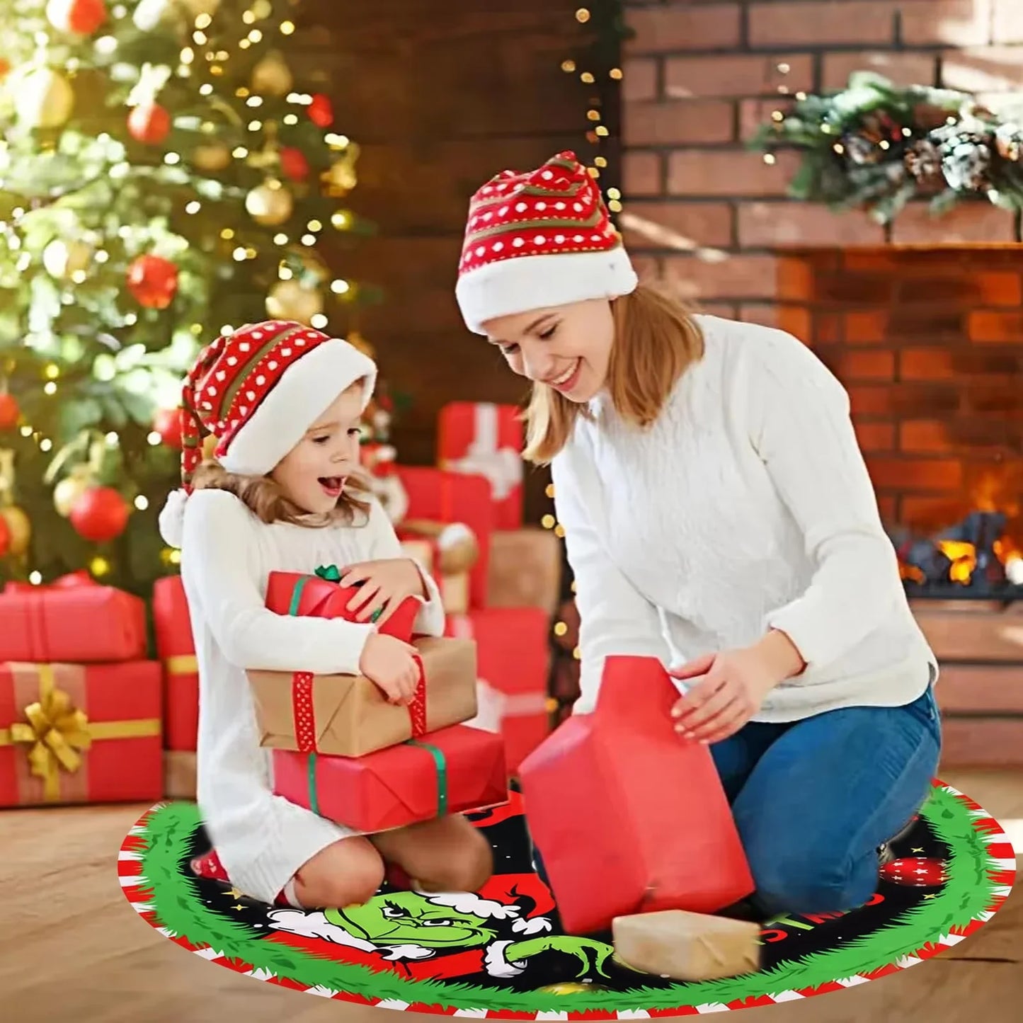 Grinch Weihnachtsbaumdecke in verschiedenen Größen