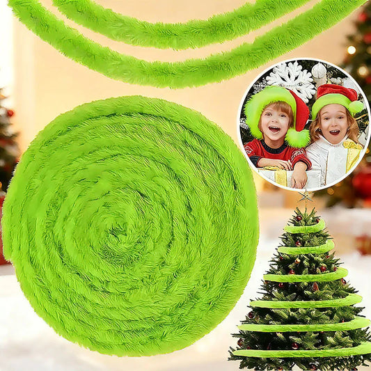 Weihnachtsbaum Girlande in Grinch grün